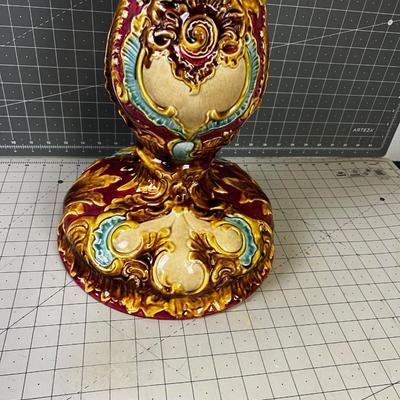 Antique Majolica  Pedestal 