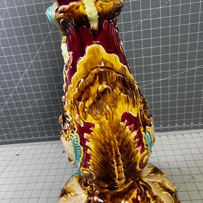 Antique Majolica  Pedestal 