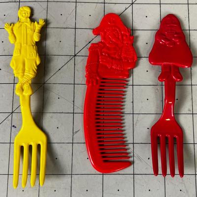 Vintage McDonalds Forks and Comb