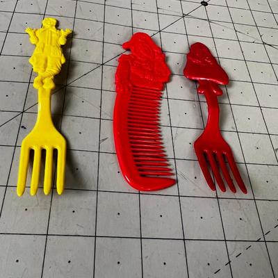 Vintage McDonalds Forks and Comb