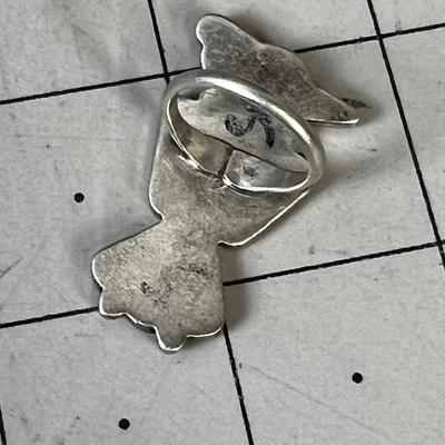 Thunderbird Ring: Turquoise, Coral and Onyx