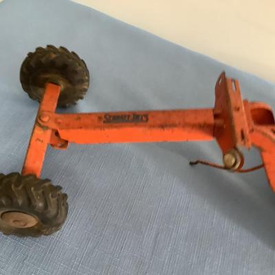 Structo Toys Road Grader tractor orange metal