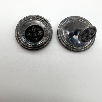 Black Onyx & Sterling Silver Cuff Links