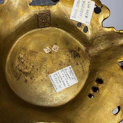 Brass Ceramic/ Ormolu Pair of Parrot Candle Sticks, IMPRESSIVE!