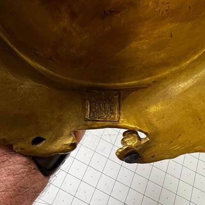 Brass Ceramic/ Ormolu Pair of Parrot Candle Sticks, IMPRESSIVE!