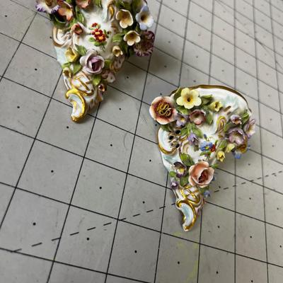 Antique Dresden Tiny Wall Shelf PORCELAIN
