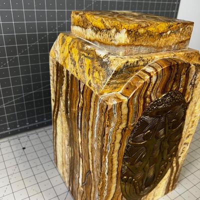 D H CHIPARUS Art Deco Marble and Bronze Pedestal Part of a large piece