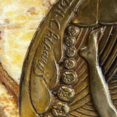 D H CHIPARUS Art Deco Marble and Bronze Pedestal Part of a large piece