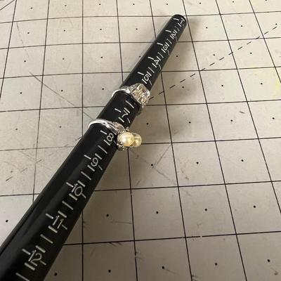 2 Rings: Cute Stone and Pearl 