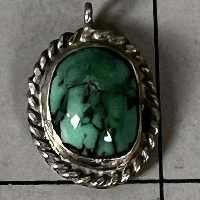 Turquoise Pendant 5/8" 