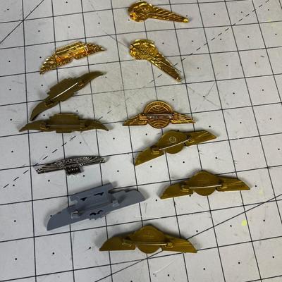 Bunch of Airline Wings: Collectible; TWA, Pan AM, Western 