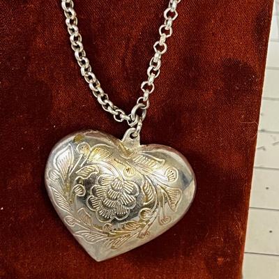 Silver Heart and Chain