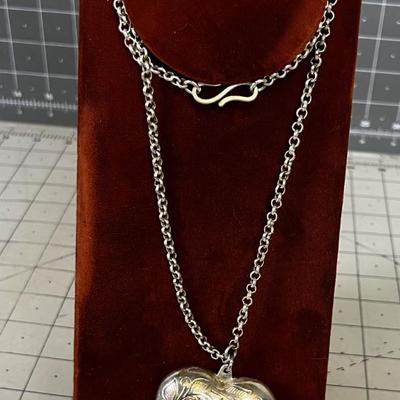 Silver Heart and Chain
