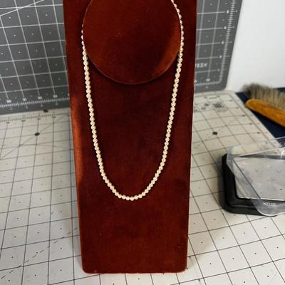 Vintage Strand of small pearls. NEAT Clasp. 