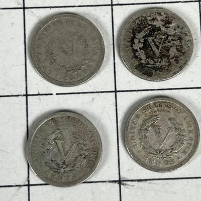 Nickels (4) Liberty V Nickels