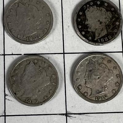 Nickels (4) Liberty V Nickels