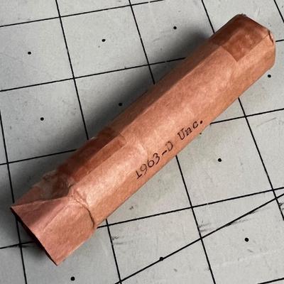 1963 D Uncirculated Roll of Pennies