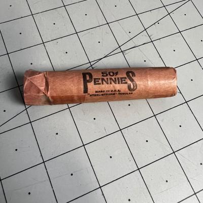 1963 D Uncirculated Roll of Pennies