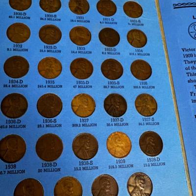 Lincoln Cent 1909- to 1940 Partial Books