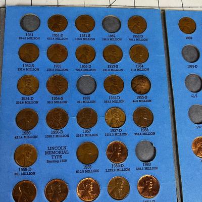 Lincoln Cent 1941- to 1975 Partial Books