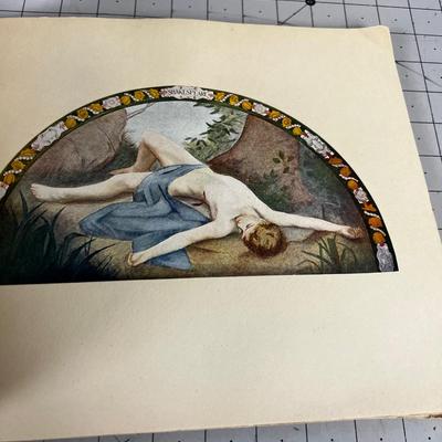 Antique Art Book 1902 The Mural Painting of the Library of Congress 