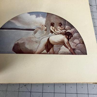 Antique Art Book 1902 The Mural Painting of the Library of Congress 