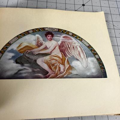 Antique Art Book 1902 The Mural Painting of the Library of Congress 