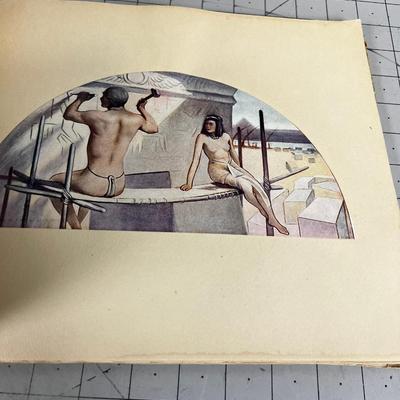 Antique Art Book 1902 The Mural Painting of the Library of Congress 