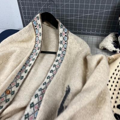 Lot of 3 South American WOOL Sweaters and Vest