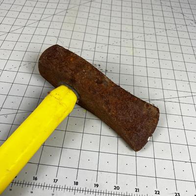 Yellow Handled Rusty Maul/Ax