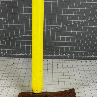 Yellow Handled Rusty Maul/Ax
