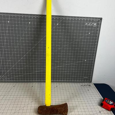 Yellow Handled Rusty Maul/Ax