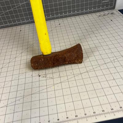 Yellow Handled Rusty Maul/Ax