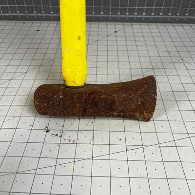 Yellow Handled Rusty Maul/Ax