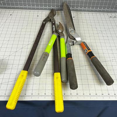 3 Pair, Hedge Trimmers and lopper's