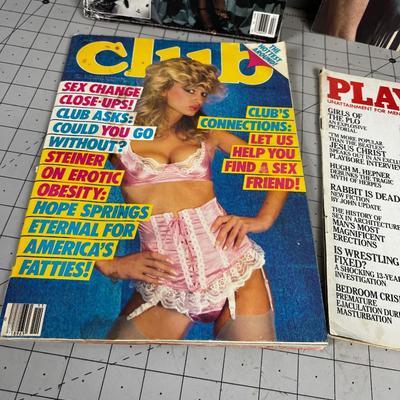 Mixed Lot of Adult Magazines; Hustler, Easy Rider etc. 