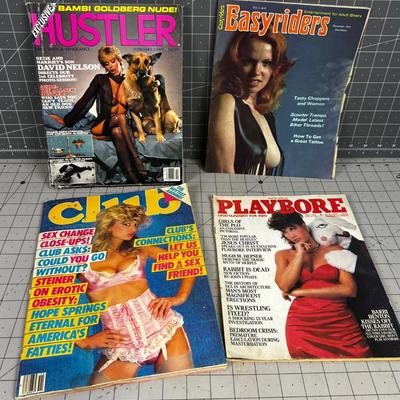 Mixed Lot of Adult Magazines; Hustler, Easy Rider etc. 
