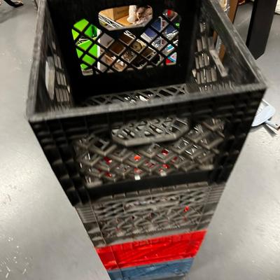 4 Milk Crates,  Plastic
