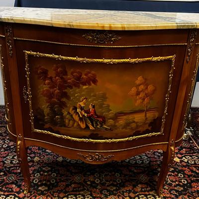 Credenza;  Painted Sheridan Style Bombay, Entry Cupboard. 