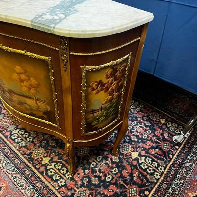 Credenza;  Painted Sheridan Style Bombay, Entry Cupboard. 