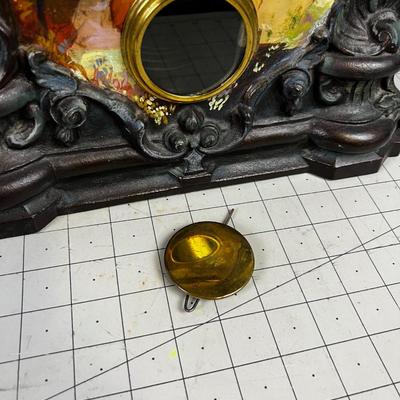 ANTIQUE, CAST FRONT CLOCK. 