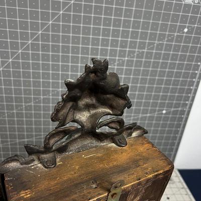 ANTIQUE, CAST FRONT CLOCK. 