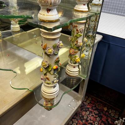 Dresden Mirrored Glass Shelf. 