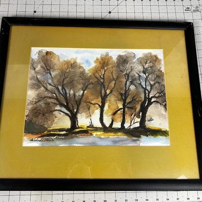 Signed Water Color, by Adeline Perry, 1990. 