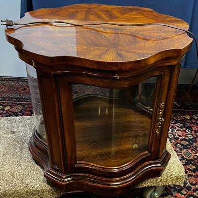 Fruit Wood Display Case with Light 