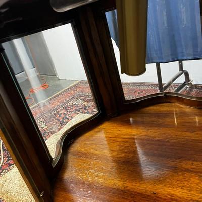 Fruit Wood Display Case with Light 