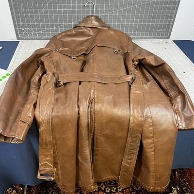 Men's Lakeland Leather Brown Trench Coat