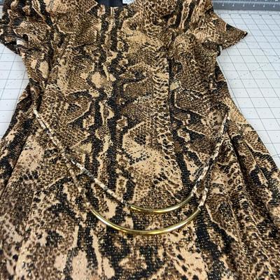 Dress Scarlett Snake Print Belted Dress