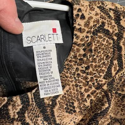 Dress Scarlett Snake Print Belted Dress