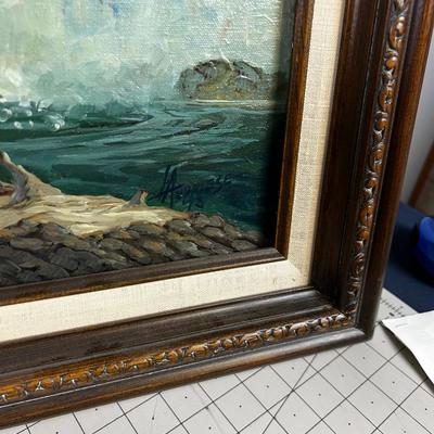 Oil on Canvas, Native on Horseback 